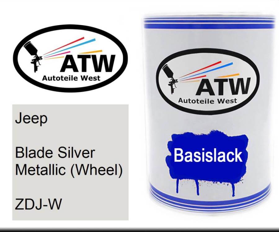 Jeep, Blade Silver Metallic (Wheel), ZDJ-W: 500ml Lackdose, von ATW Autoteile West.